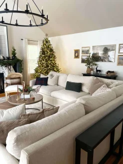 King Of Christmas 6.5' Scarlet Fir Artificial Christmas Tree With 600 Warm White LED Lights- Realistic|Pre-Lit