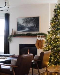 King Of Christmas 6.5' Scarlet Fir Artificial Christmas Tree With 600 Warm White LED Lights- Realistic|Pre-Lit