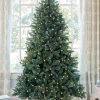 King Of Christmas 7' Tribeca Spruce Blue Artificial Christmas Tree With 550 Warm White LED Lights- Classic|Full