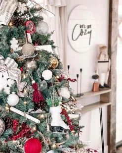 King Of Christmas 7' Tribeca Spruce Blue Artificial Christmas Tree With 550 Warm White LED Lights- Classic|Full