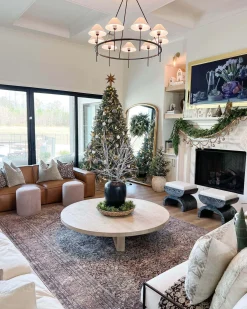 King Of Christmas 7' Tribeca Spruce Blue Artificial Christmas Tree With 550 Warm White LED Lights- Classic|Full