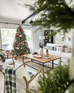 King Of Christmas 7' Tribeca Spruce Blue Artificial Christmas Tree With 550 Warm White LED Lights- Classic|Full