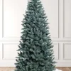 King Of Christmas 8' Tribeca Spruce Blue Slim Artificial Christmas Tree Unlit- Slim|Unlit