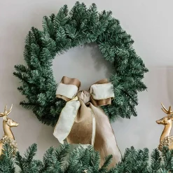 King Of Christmas 24" Tribeca Spruce Blue Wreath Unlit- Wreaths|Green
