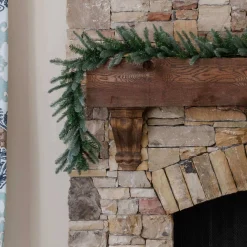 King Of Christmas 9' X 12" King Noble Fir Garland With Warm White LED Lights (Plug Operated)- Garlands