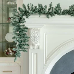 King Of Christmas 9' X 12" Tribeca Spruce Blue Garland Unlit- Garlands|Green