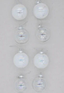 King Of Christmas Bubbles Glass Ornament Set (8 Pack)- Ornaments