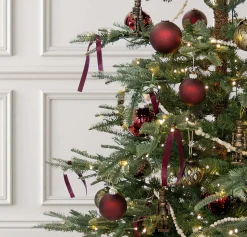 King Of Christmas Burgundy Essential Glass Ornaments (24 Pack)- Ornaments|24 Pack