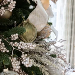 King Of Christmas Champagne Glitter Picks (12 Pack)- Tree Picks