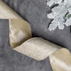 King Of Christmas Champagne Ribbon (10 Yards) | - Ribbon