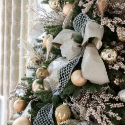 King Of Christmas Champagne Ribbon (10 Yards) | - Ribbon