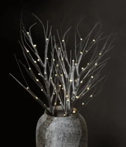 King Of Christmas Flocked LED Branches (3 Pack) | - Tree Picks