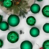 King Of Christmas Green Essential Glass Ornaments (24 Pack)- Ornaments|24 Pack