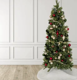 King Of Christmas Mistletoe 15-Piece Glass Ornament Set (Red-Green)- Ornaments|15 Pack