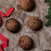 King Of Christmas Pine Cone Ornaments (4 Pack) | - Ornaments|4 Pack