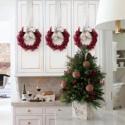 King Of Christmas Pine Cone Ornaments (4 Pack) | - Ornaments|4 Pack