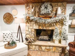 King Of Christmas Queen Flock® Collection 4-Piece Set With Warm White LED Lights (Plug Or Battery Operated)- Sets|Flocked