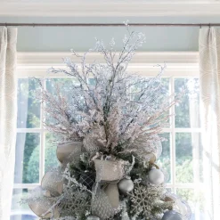 King Of Christmas Rosegold Frozen Branch Picks (12 Pack)- Tree Picks