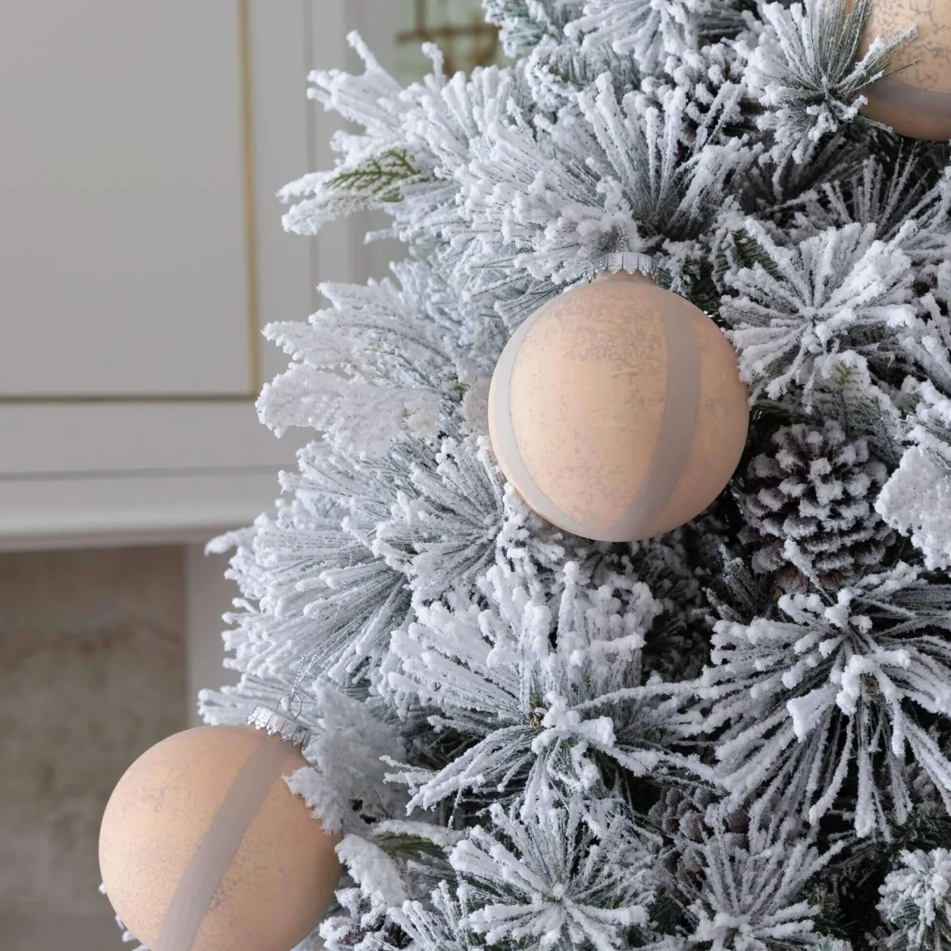 King Of Christmas Rustic Stripe Glass Ornament (4 Pack)- Ornaments|4 Pack