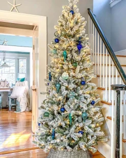 King Of Christmas Snowflake 15-Piece Glass Ornament Set (Blue) Limited Edition- Ornaments|15 Pack