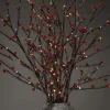 King Of Christmas Sugar Berry Flocked LED Branches (3 Pack)- Tree Picks