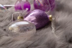 King Of Christmas Sweet 30-Piece Glass Ornament Set (Pink - Purple) Limited Edition- Ornaments|30 Pack