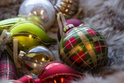 King Of Christmas Traditional 30-Piece Glass Ornament Set (Red - Green) Limited Edition- 30 Pack|Ornaments