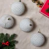 King Of Christmas White Diamond Ornament (4 Pack)- Ornaments|4 Pack