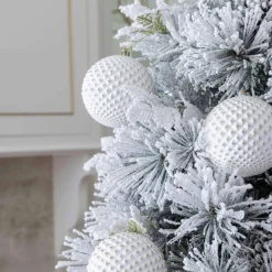 King Of Christmas White Diamond Ornament (4 Pack)- Ornaments|4 Pack