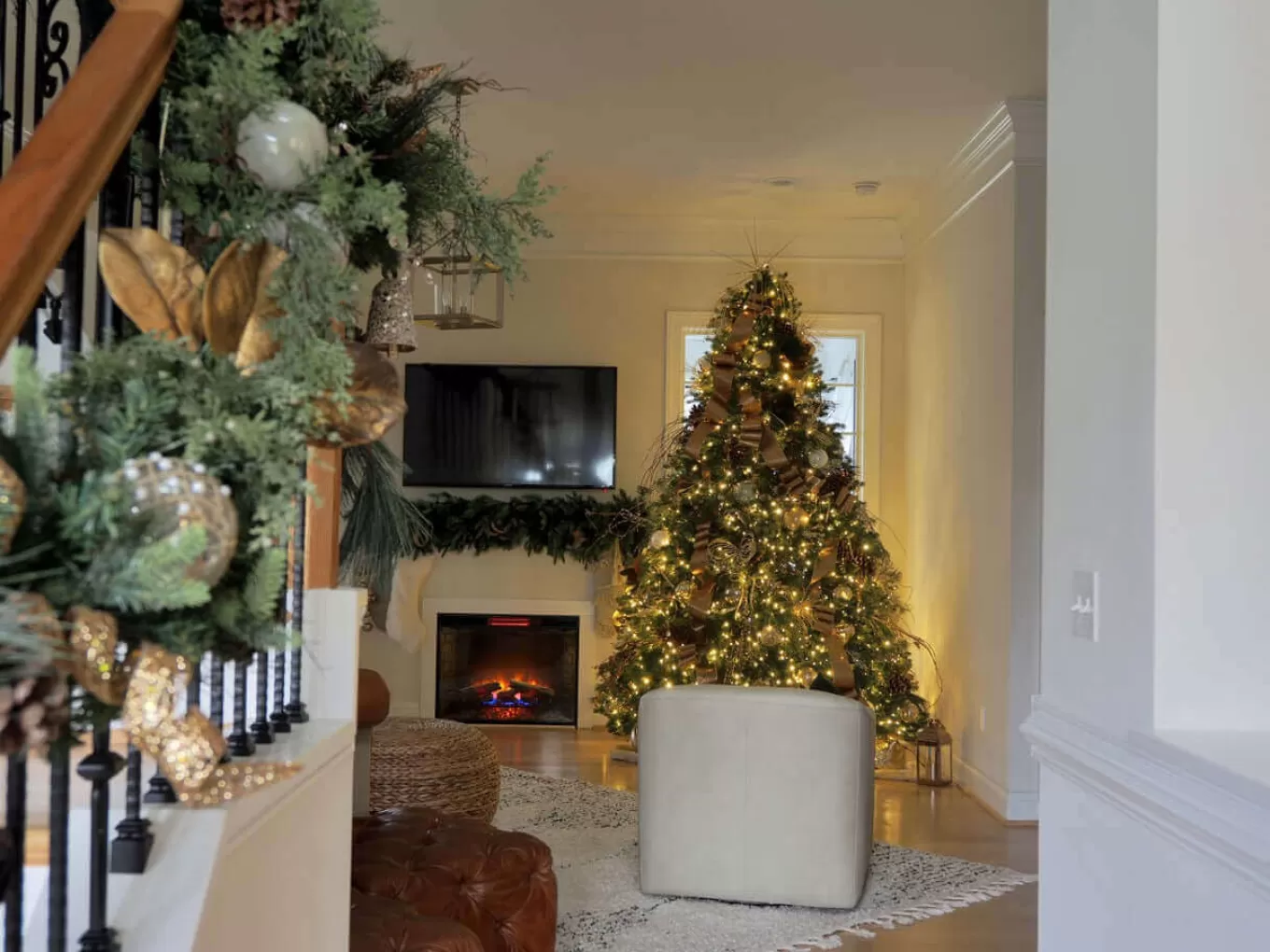 King Of Christmas 10' Cypress Spruce Artificial Christmas Tree With 2300 Warm White & Multi-Color LED Lights- Realistic | Pre-Lit