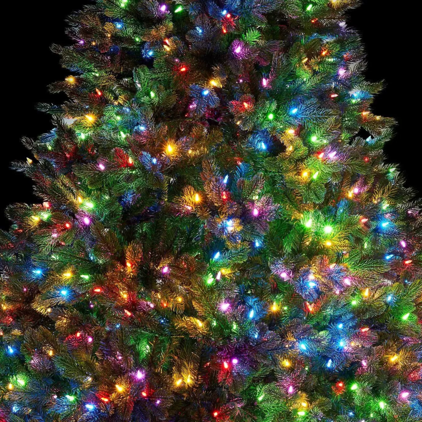 King Of Christmas 10' Cypress Spruce Artificial Christmas Tree With 2300 Warm White & Multi-Color LED Lights- Realistic | Pre-Lit