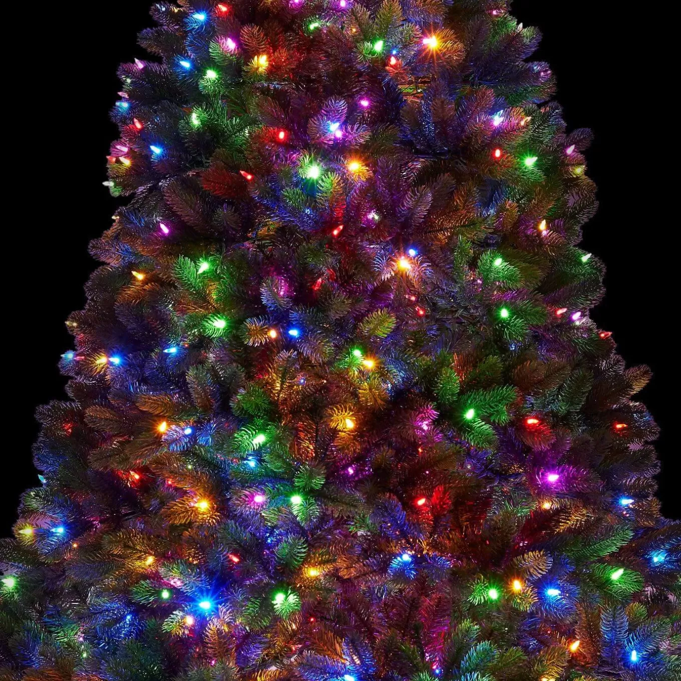 King Of Christmas 10' Royal Fir Artificial Christmas Tree With 1600 Warm White & Multi-Color LED Lights- Realistic | Pre-Lit