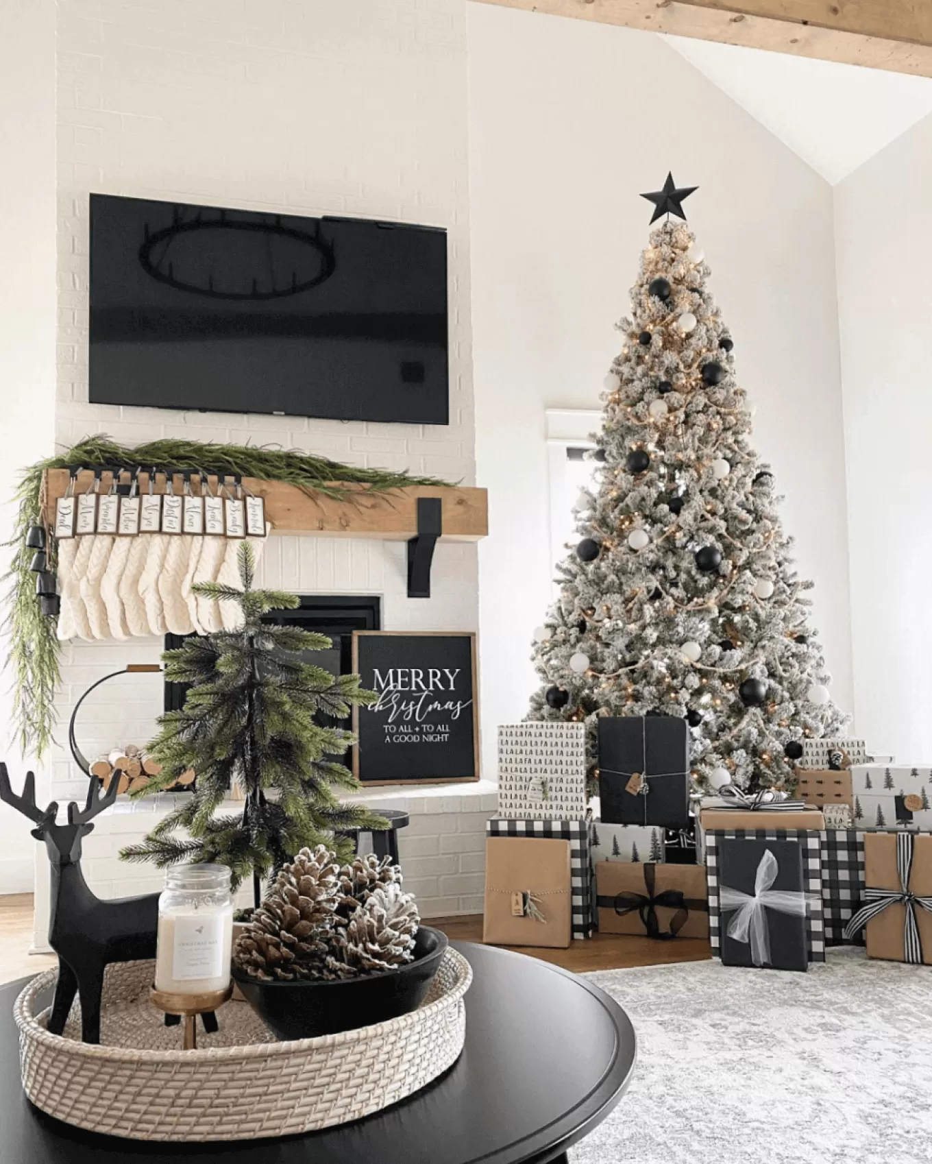 King Of Christmas 12' King Flock® Artificial Christmas Tree With 1650 Warm White LED Lights- Realistic | Pre-Lit