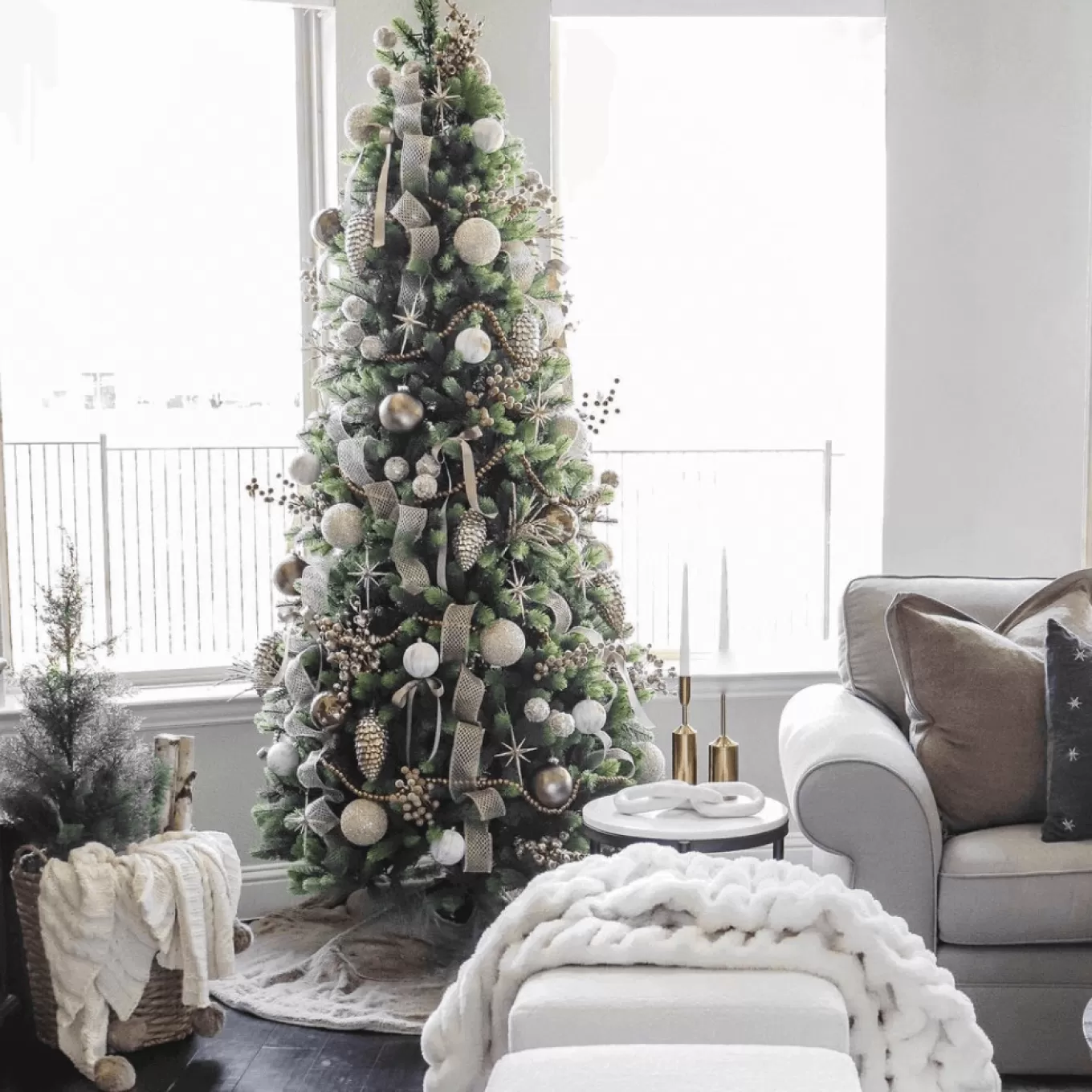 King Of Christmas 12' Royal Fir Slim Artificial Christmas Tree With 1500 Warm White & Multi-Color LED Lights- Realistic | Slim
