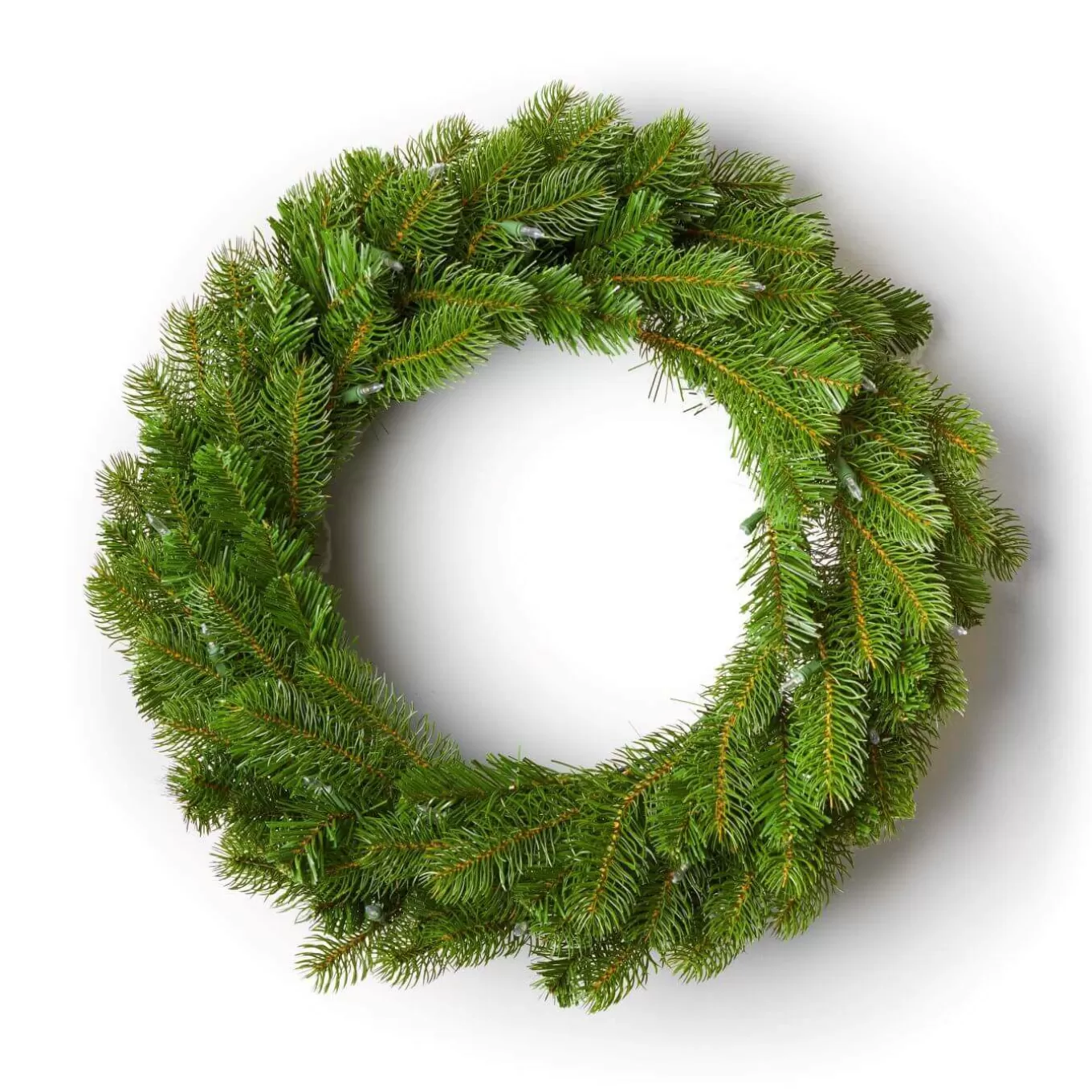 King Of Christmas 24" King Douglas Fir Wreath With Warm White LED Lights (Battery Operated)- Wreaths | 24 Inch