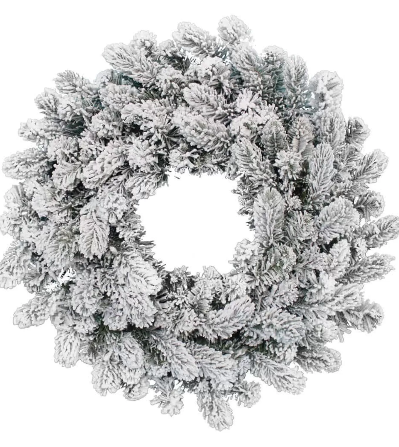 King Of Christmas 24" King Flock® Wreath Unlit- 24 Inch | Wreaths