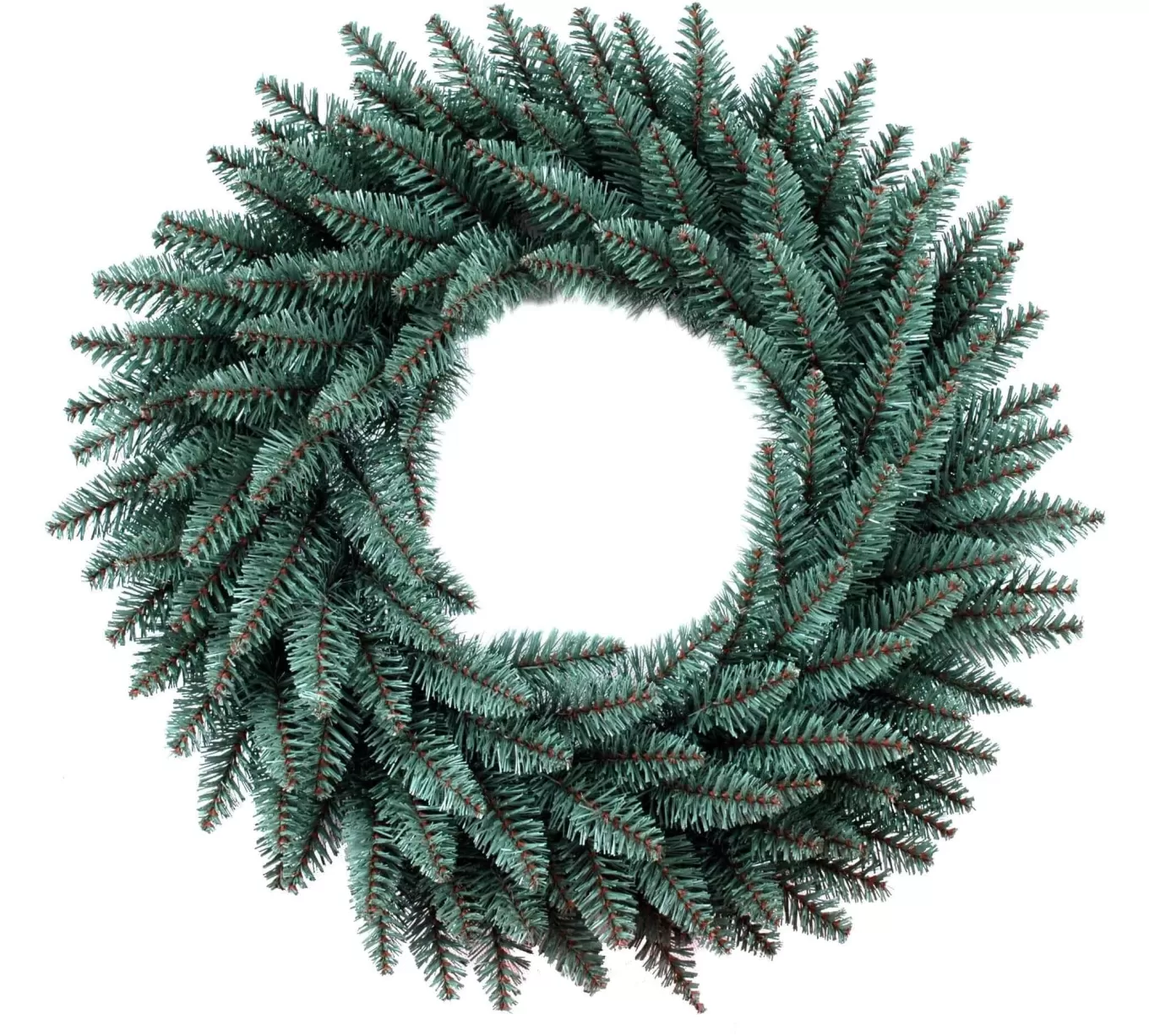 King Of Christmas 24" Tribeca Spruce Blue Wreath With Warm White LED Lights (Battery Operated)- Wreaths | Green