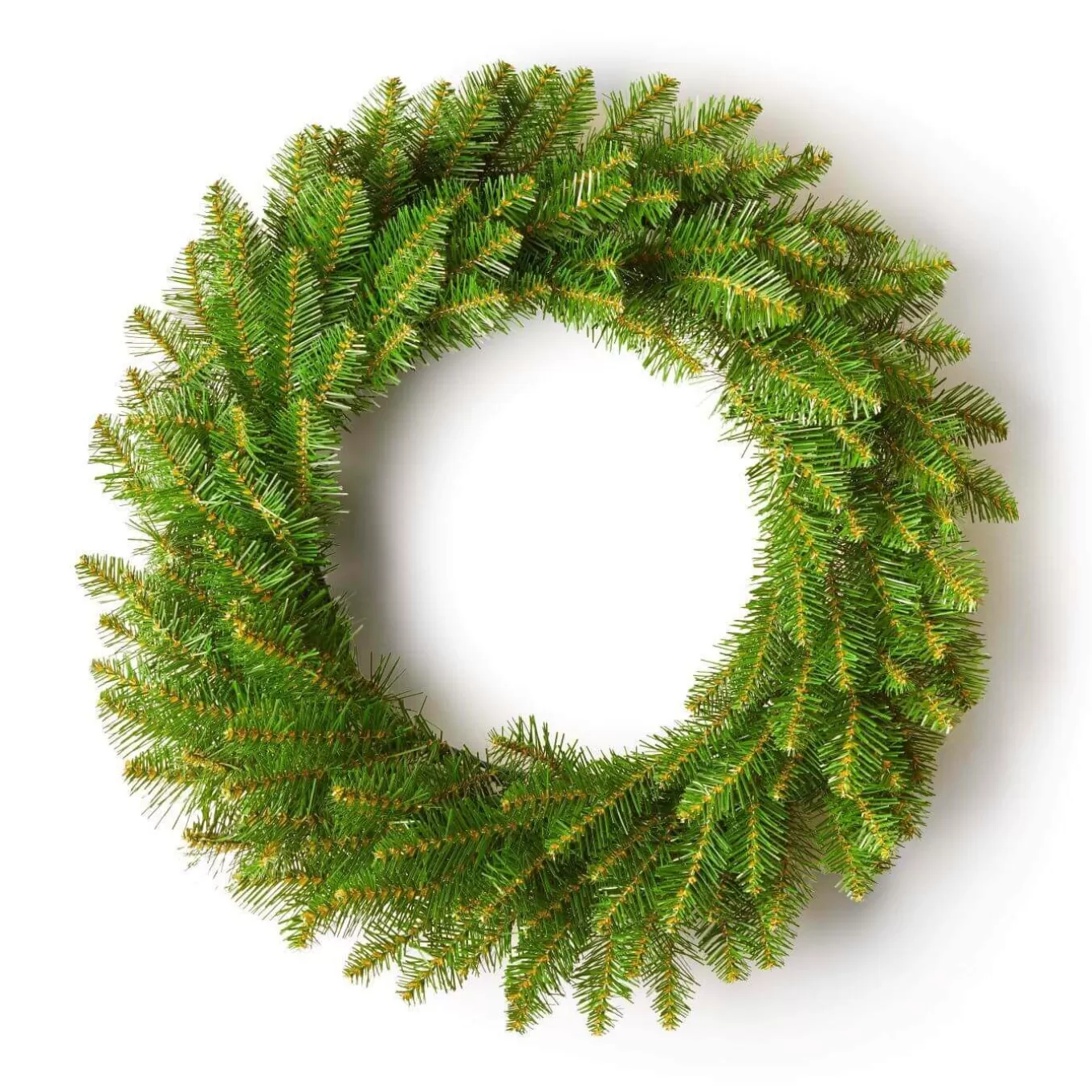 King Of Christmas 24" Yorkshire Fir Wreath With Warm White LED Lights (Battery Operated)- Wreaths | Green