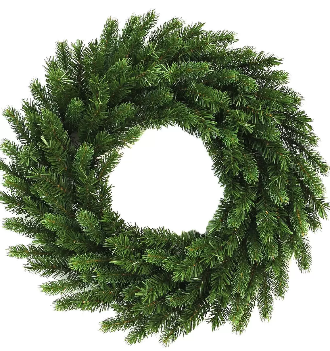 King Of Christmas 36" King Fraser Fir Wreath With Warm White LED Lights (Plug Operated)- Wreaths | Green