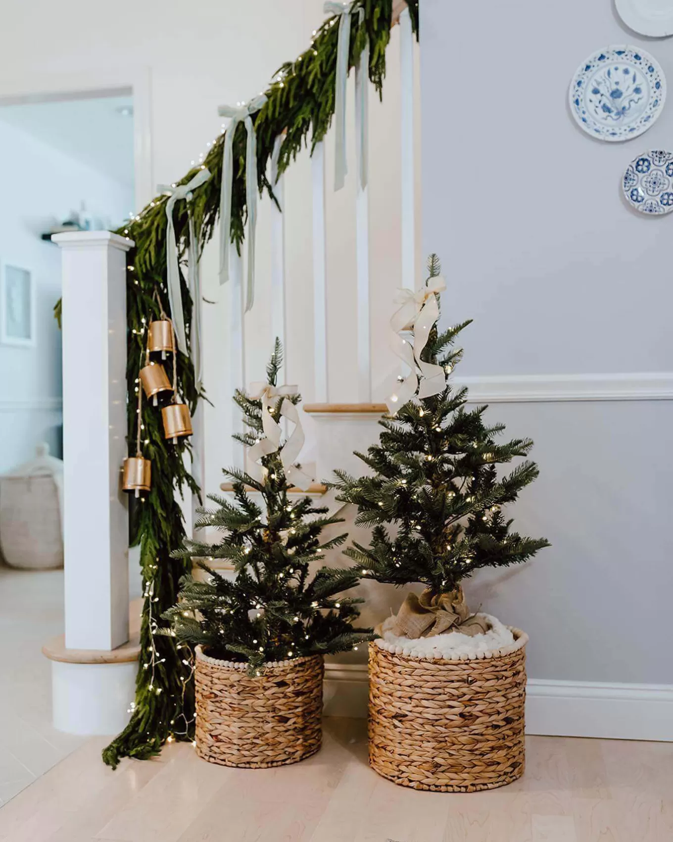 King Of Christmas 3' King Noble Fir Tabletop Tree With 70 Warm White LED Lights- 3 Foot | Tabletop