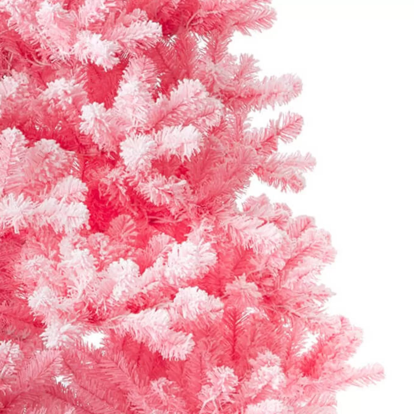 King Of Christmas 6.5' Duchess Pink Flock Artificial Christmas Tree With 500 Warm White LED Lights- Classic | Pre-Lit