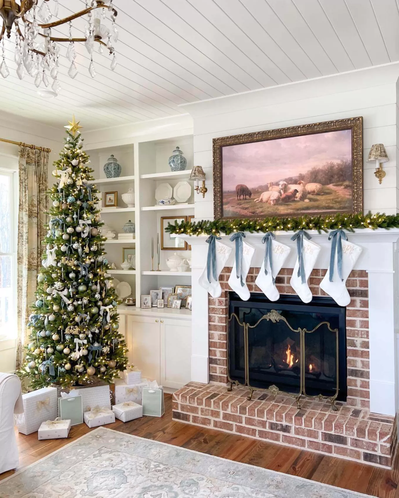 King Of Christmas 6.5' King Fraser Fir Slim Artificial Christmas Tree With 600 Warm White LED Lights- Realistic | Slim