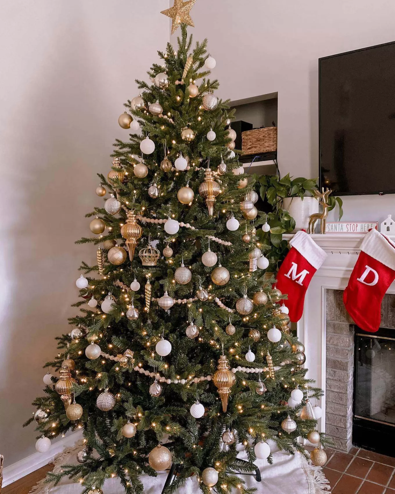 King Of Christmas 6.5' Scarlet Fir Artificial Christmas Tree With 600 Warm White LED Lights- Realistic | Pre-Lit