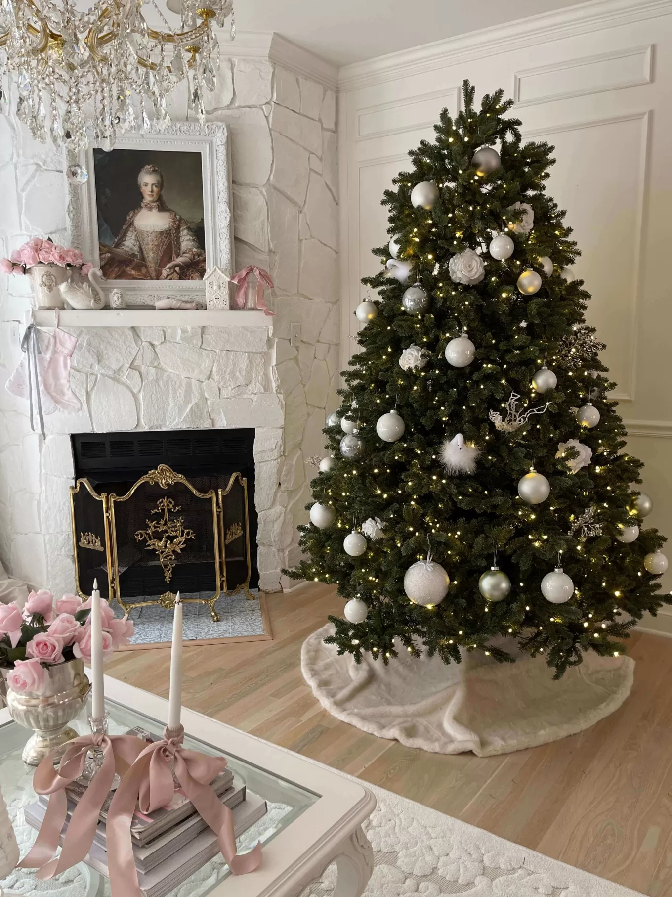 King Of Christmas 7.5' Aspen Fir Tree With 1400 Warm White & Multi-Color LED Lights- Realistic | Full
