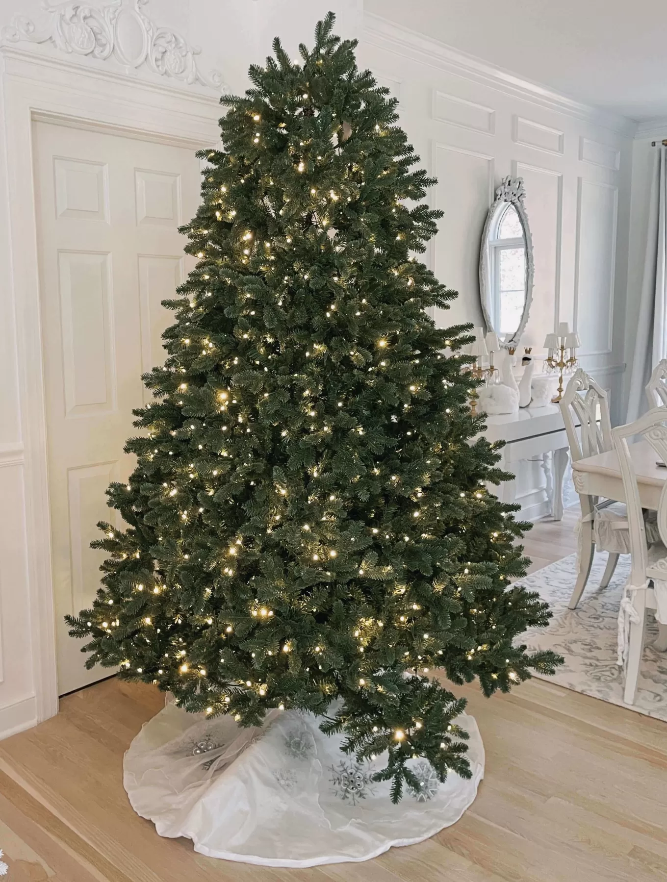 King Of Christmas 7.5' Aspen Fir Tree With 1400 Warm White & Multi-Color LED Lights- Realistic | Full