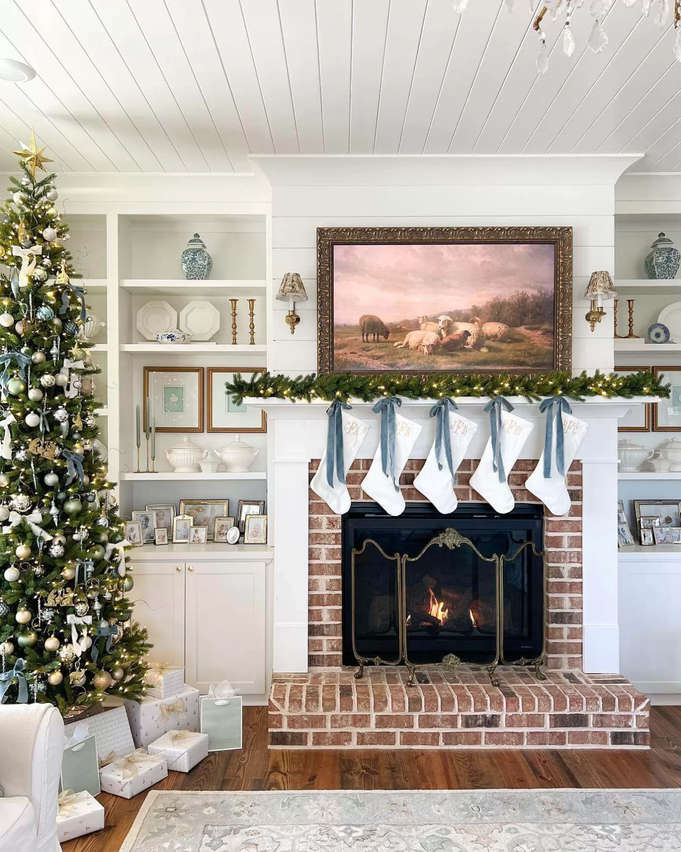 King Of Christmas 7.5' King Fraser Fir Slim Artificial Christmas Tree With 750 Dual Color Warm White & Multi-Color LED Lights- Realistic | Slim