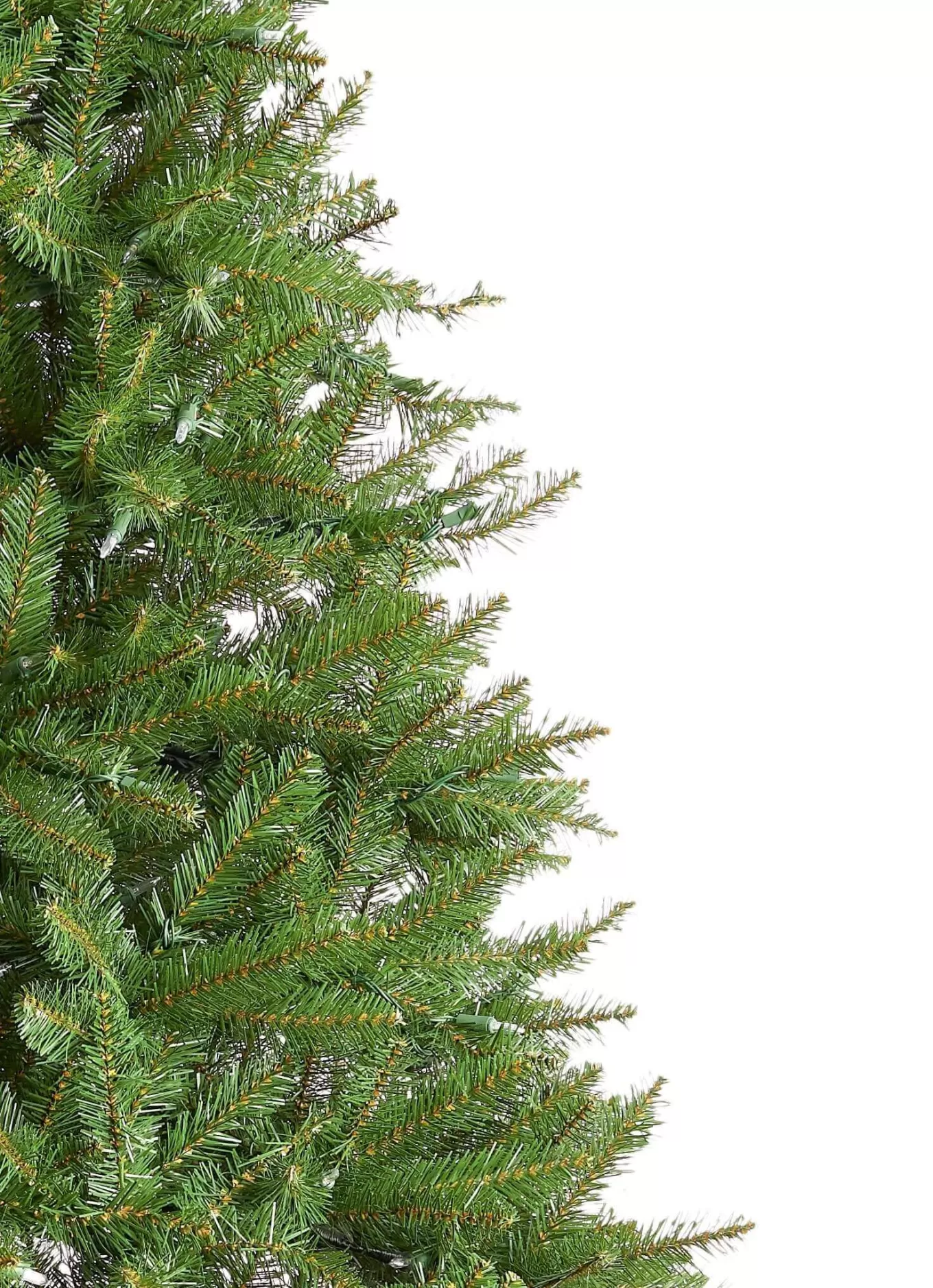 King Of Christmas 7.5' Yorkshire Fir Artificial Christmas Tree With 600 Warm White LED Lights- Classic | Full