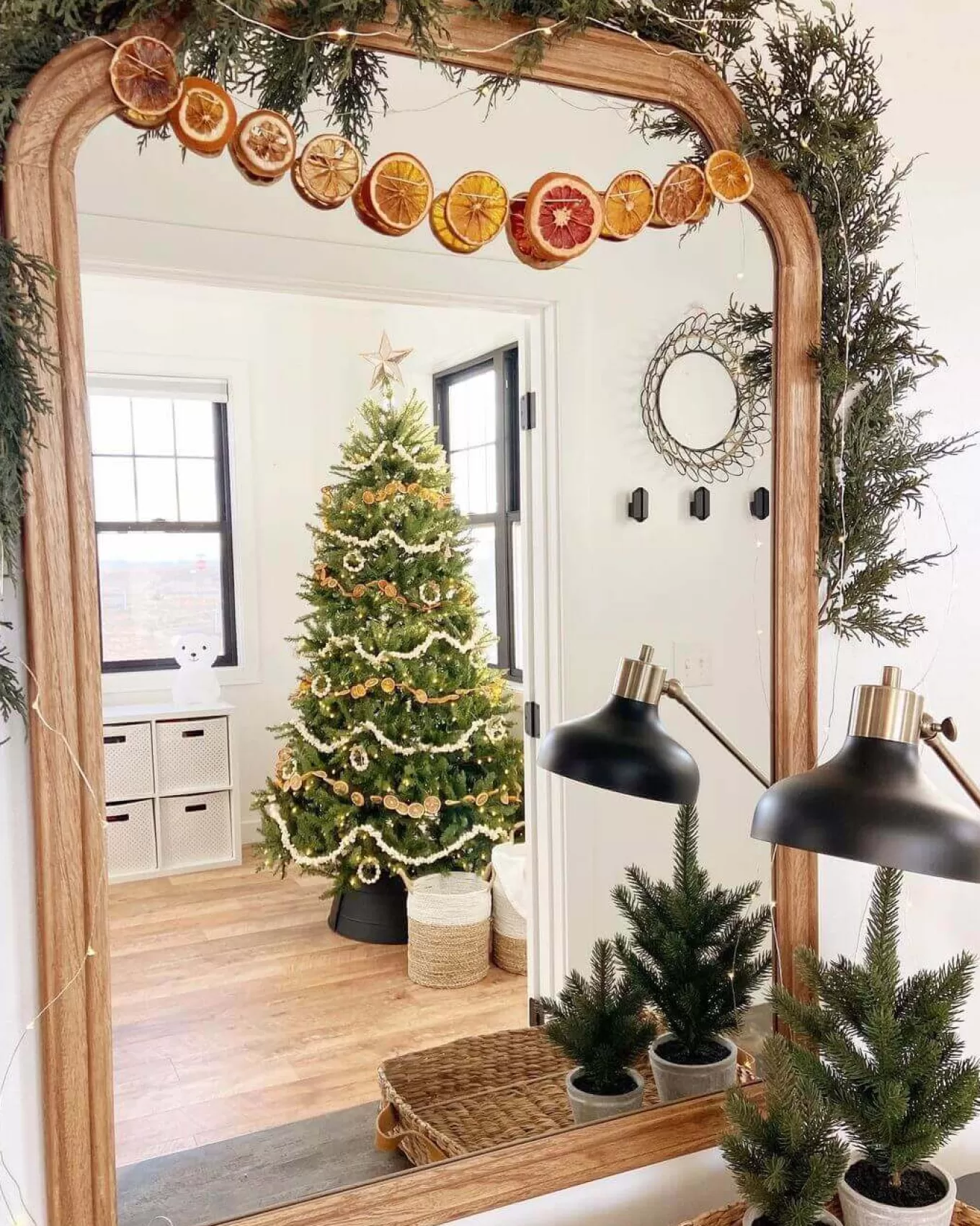 King Of Christmas 7.5' Yorkshire Fir Artificial Christmas Tree With 600 Warm White LED Lights- Classic | Full