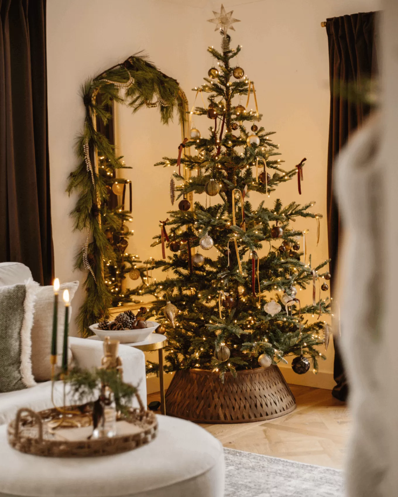 King Of Christmas 8' King Noble Fir Artificial Christmas Tree With 600 Warm White LED Lights- Realistic | Pre-Lit