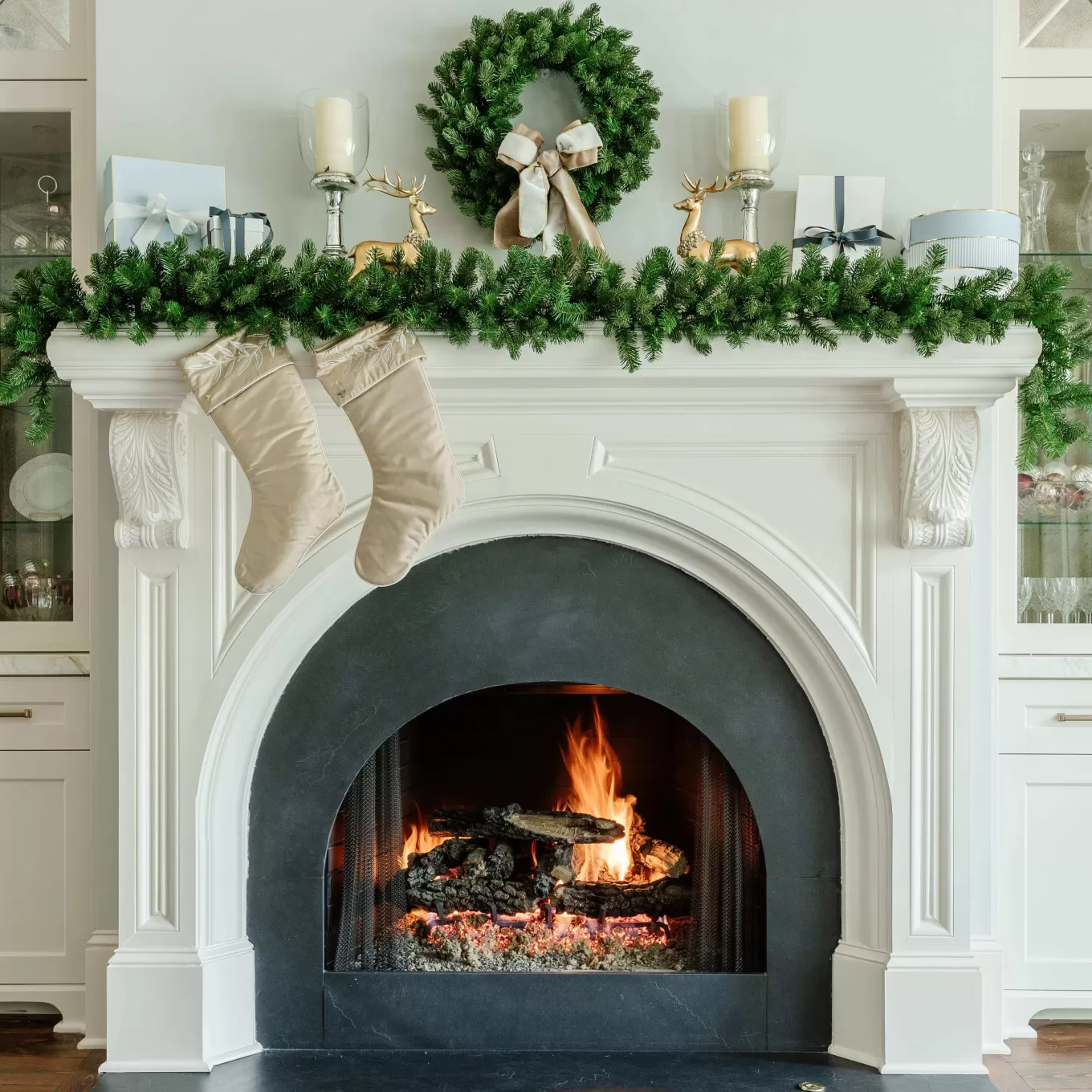 King Of Christmas 9' X 10" King Fraser Fir Garland With Warm White LED Lights (Plug Operated)- Garlands | Green